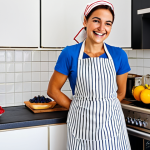 홈베이킹 SNS 트렌드 레시피 - Home Baker's Kitchen**

"A bright, inviting Italian kitchen, a home baker smiles warmly while decora...